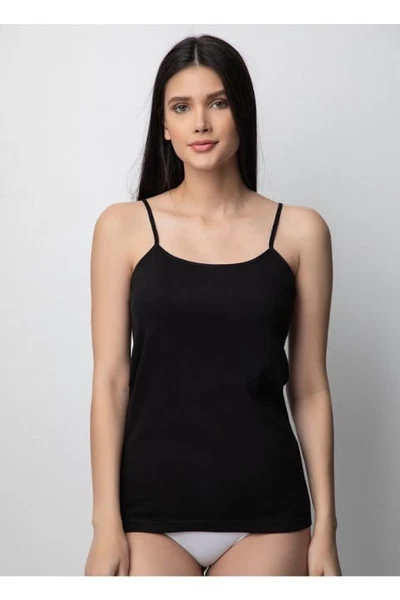 Likralı İp Askılı Siyah Kadın Atlet Donex 2008