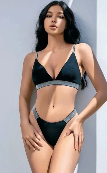 Simli Erotik Sütyen Takım NightLight 3474