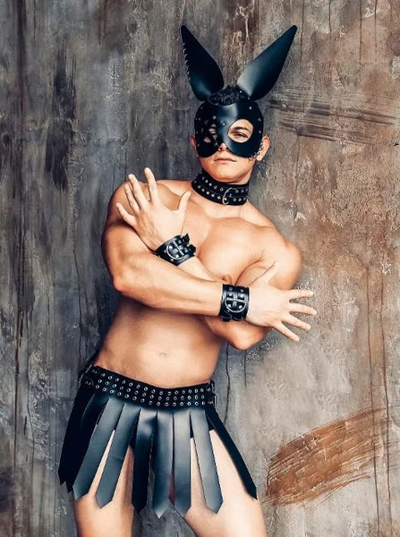 Tavşan Maskeli Fantazi Erkek Kostümü Nightlight 8126