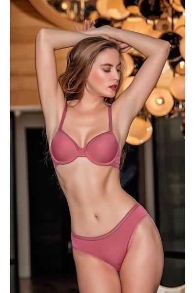 Pembe Tam Destekli Sütyen ve Slip Külot Takım Gallipoli MGP31221
