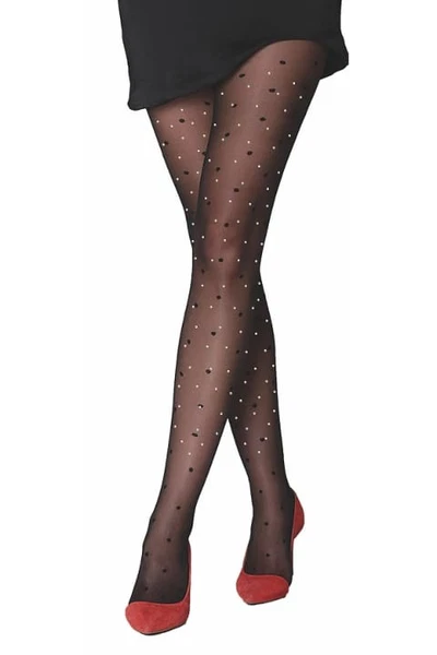 Point Taşlı Bayan Külotlu Çorap Siyah Daymod D1121196