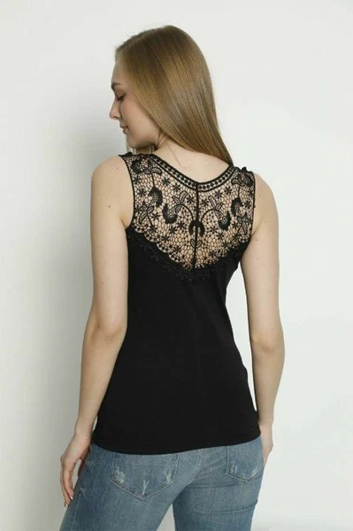 Sıfır Kol Sırtı Güpürlü Kadın Atlet Polkan 2337