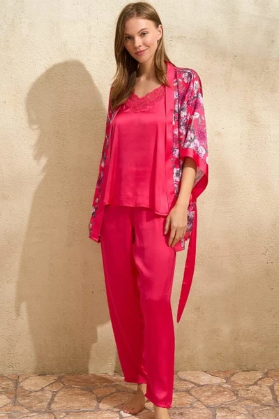 Saten Sabahlık Atlet ve Pantolon Takım Anıl 5645