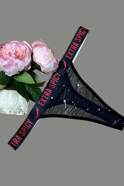 Transparan Sexi Yazılı String Külot Vonda Wear 81901