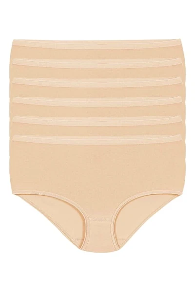 Ten 6'lı Paket Likralı İz Yapmaz Kadın Bato Külot Yıldız 3747