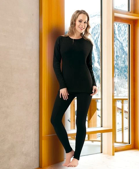 Uzun Kollu Termal Kadın Alt Üst Takım Derya Kurşun 815