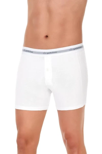 Uzun Likralı Erkek Beyaz 3'lü Paket Boxer Yıldız 110