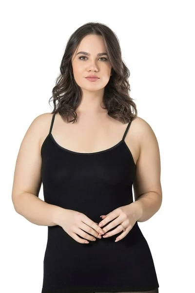 Viskon İp Askılı Biyeli Yumuşak İnce Askılı Büyük Beden Kadın Atlet Özkan 25923