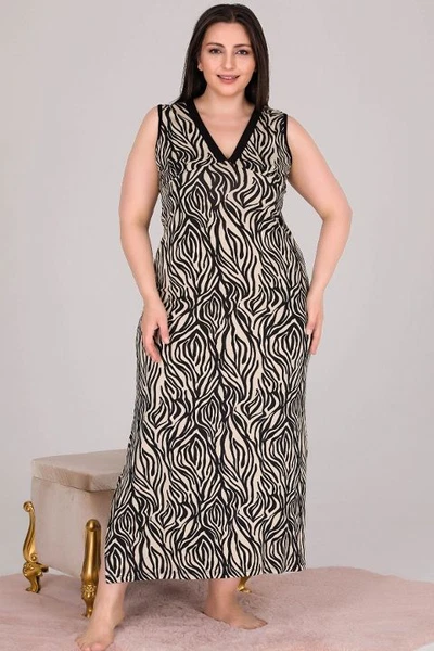 Viskon Kumaş Büyük Beden Anne Elbise Lady 7247