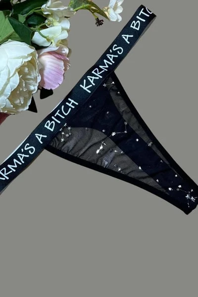 Yazılı Transparan String Külot Vonda Wear 81900