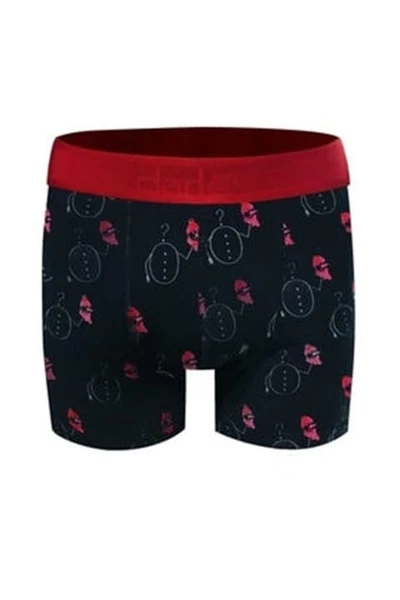 Yılbaşı Desenli Kırmızı Boxer Darkzone NWY0002