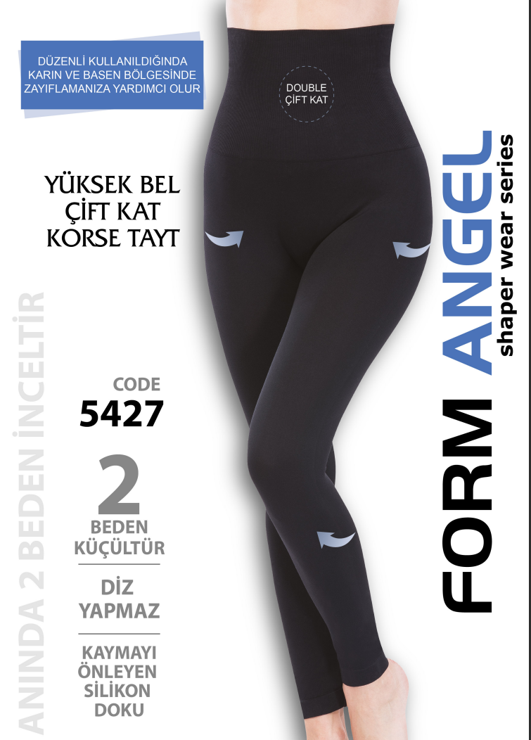 Yüksek Bel 2 Beden İncelten Korse Tayt Form Angel 5427