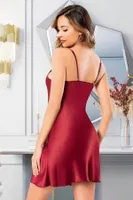İnce Askılı Saten Kısa Kadın Gecelik Miss Laris 2073 görsel 4