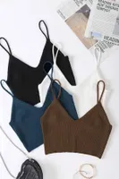 4 lü Paket Askılı Bluz Crop Angelsin MS 3910 Çok Renkli Çok Renkli