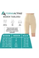 Agraflı Yüksek Bel Sıkılaştırıcı İki Beden İnceltici Korse Tayt FormActive 1012 Ten görsel 5