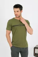 Erkek Pamuk Kısa Kol Pijama Takım Haki Akbeniz 6875 Haki farklı açı
