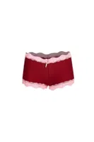 Dantelli Pamuklu 2li Kadın Boxer Bordo Akbeniz 40265 Bordo detay görünüm