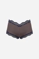 Kahverengi Kadın Pamuklu 2li Boxer Akbeniz 40277 Kahve detay görünüm