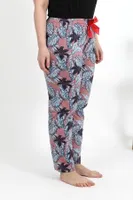 Desenli Pamuklu Büyük Beden Alt Kadın Pijama Akbeniz 27557 Somon görsel 4