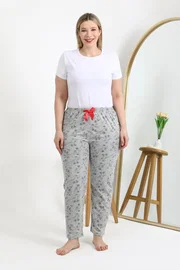 Akbeniz Pamuklu Gri Kadın Büyük Beden Alt Pijama Akbeniz 27558