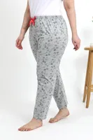 Pamuklu Gri Kadın Büyük Beden Alt Pijama Akbeniz 27558 Gri detay görünüm