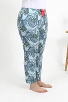 Pamuklu Büyük Beden Kadın Alt Pijama Akbeniz 27558  Mavi görsel 4