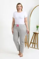 Büyük Beden Pamuklu Kadın Tek Alt Pijama Akbeniz 27560 Gri