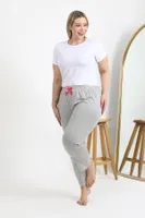 Büyük Beden Pamuklu Kadın Tek Alt Pijama Akbeniz 27560 Gri detay görünüm