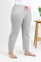 Büyük Beden Pamuklu Kadın Tek Alt Pijama Akbeniz 27560 Gri farklı açı