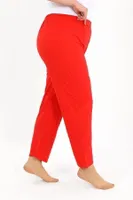 Kadın Pamuklu Büyük Beden Alt Pijama Kırmızı Akbeniz 27560 Kırmızı görsel 4