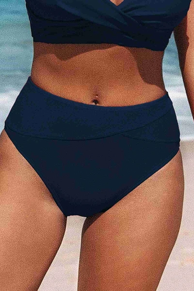 Yüksek Bel Bikini Altı Lacivert Angelsin MS42008 Lacivert