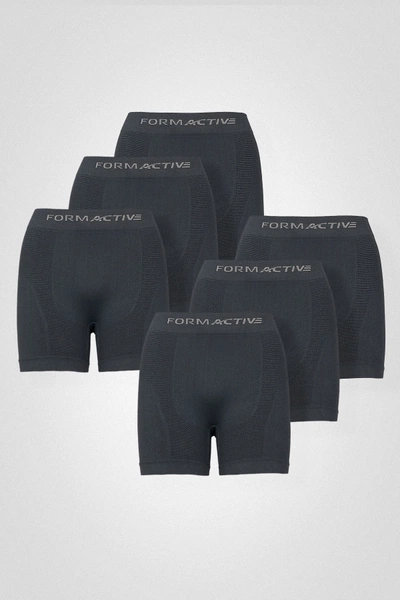 Antrasit Microfiber Likralı Sentetik Yapılı Erkek Boxer 6lı Set FormActive 4400 - 6 ADET