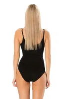 Askılı Duble Etkili Çıtçıtlı Body Kadın Korse FormActive 1040  Siyah görsel 4
