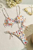 Bağlamalı Çiçek Baskılı Bikini Altı Angelsin MS43878 Çok Renkli Çok Renkli görsel 4