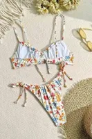 Bağlamalı Çiçek Baskılı Bikini Altı Angelsin MS43878 Çok Renkli Çok Renkli görsel 5