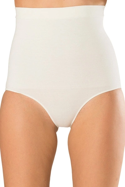 Bamboo Yüksek Bel Kadın Beyaz Slip Korse FormActive 1100