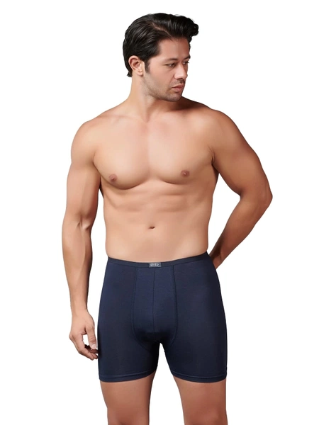 Bambu Elastan İnce Bel Erkek Antrasit Boxer Gümüş 8007