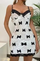 Baskılı Dantelli Kadife Pijama Gecelik Merry See MS 2371 Çok Renkli farklı açı