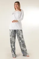 Bayan Pijama Takımı Miorre 001-015114 Ekru farklı açı