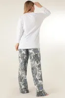 Bayan Pijama Takımı Miorre 001-015114 Ekru görsel 5
