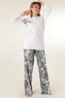 Bayan Pijama Takımı Miorre 001-015114 Ekru görsel 7