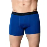 Bel Lastikli Likralı Pamuklu Erkek Boxer 3074 Gümüş 3074 Mavi detay görünüm