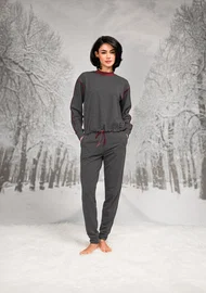 Doreanse Beli Lastikli Uzun Kollu Sweatshirt Pantalon Takım Doreanse 26K4094