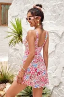 Çok Renkli Çiçek Bahçesi Kalın Askılı Lycra Mayo Bella Notte 9019 Çok Renkli görsel 4