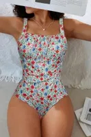Çok Renkli Çiçek Baskılı Askılı Mayo Bella Notte M-9009 Çok Renkli detay görünüm