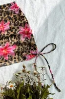 Pareolu Leopar Zambak Baskılı Kadın Bikini Takım Bella Notte M-9035 Leopar farklı açı