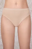 Düz Renk Kadın Bikini Külot 12'li Berrak 11554 Ten detay görünüm
