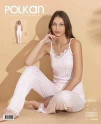 Polkan Beyaz Dantel Askılı Pegasus Pijama Takım Polkan 19235