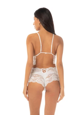 Loomerie Beyaz Dantel Seksi Kadın Büstiyer Takım Loomerie 821 - Alternatif Görünüm