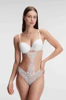 Beyaz Dantelli Sütyen String Takım Anıl 4840
